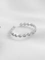 thumb Simple Style Single Line Zircons Opening Ring 0