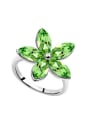 thumb Fashion Marquise austrian Crystals Flower Alloy Ring 1