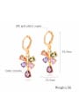 thumb Copper With 18k Gold Plated Trendy Flower shaped Water Drop Earrings 2