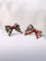 thumb Personalized Cloth Bowknot 925 Silver Stud Earrings 0