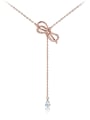 thumb Stainless Steel With Rose Gold Plated Fashion Bowknot Necklaces 3