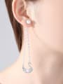 thumb Copper With White Gold Plated Fashion Swan Chandelier Earrings 1