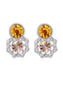 thumb Fashion Shiny austrian Crystals-covered Alloy Earrings 4