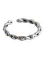 thumb 925 Sterling Silver With Glossy Vintage Twist Weaving Free Size Rings 0