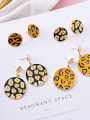thumb Alloy With Gold Plated Personality Classic Leopard Print Drop Earrings 0