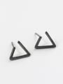 thumb Simple Triangle-shaped Silver Stud Earrings 0