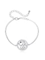 thumb Simple Hollow Round Little Dog 925 Silver Bracelet 0