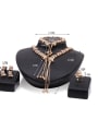 thumb Alloy Imitation-gold Plated Vintage style Rhinestones Tassels Four Pieces Jewelry Set 2