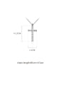thumb 925 Sterling Silver With Cubic Zirconia Simplistic Cross Necklaces 3