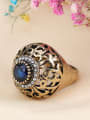 thumb Retro style Hollow Round  Resin stone Antique Gold Plated Ring 3