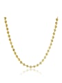 thumb Women Elegant 24K Gold Plated Tiny Bead Necklace 0