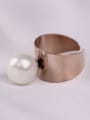 thumb Artificial Pearl Exaggerated Opening Ring 1