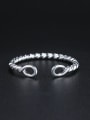 thumb Simple Twisted Opening 925 Sterling Silver Ring 3