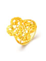 thumb Fashion 24K Gold Plated Hollow Square Shaped Ring 0