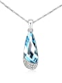 thumb Simple Water Drop austrian Crystals Alloy Necklace 2