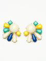 thumb Alloy Artificial Stones Flower Stud Chandelier earring 2
