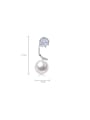 thumb AAA zircon minimalist Shell Pearl Earrings 1