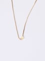 thumb Titanium With Gold Plated Simplistic  Smooth Heart Necklaces 0