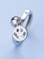 thumb Personalized Little Smile Bead 925 Silver Opening Ring 0