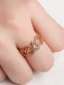 thumb Copper With Cubic Zirconia Fashion Geometric Multistone Rings 1