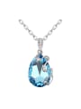 thumb Simple Water Drop austrian Crystal Alloy Necklace 0