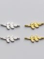 thumb 925 Sterling Silver With 18k Gold Plated Delicate Leaf Connectors 0