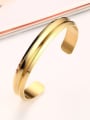 thumb All-match Open Design Letter C Shaped Stainless Steel Bangle 2