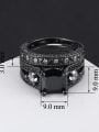 thumb Black Nano Plating Fashion Western Unisex Ring 3