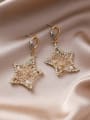 thumb Alloy With Gold Plated Simplistic Star Drop Earrings 0