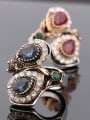 thumb Retro style Resin stones Crystals Alloy Ring 3