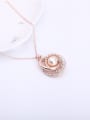 thumb 2018 Alloy Rose Gold Plated Fashion Artificial Pearl and Rhinestones Two Pieces Jewelry Set 1