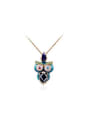 thumb Colorful Austria Crystal Owl Shaped Necklace 0