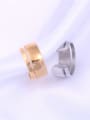 thumb Titanium With Gold Plated Simplistic Irregular Free Size Rings 0