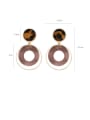 thumb Alloy With Rose Gold Plated  Retro leopard print Geometric Drop Earrings 1