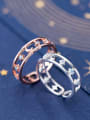 thumb 925 Sterling Silver With Rose Gold Plated Simplistic Star Moon Free Size Rings 3