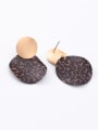 thumb Alloy With Gold Plated Fashion Round Leopard  Stud Earrings 1