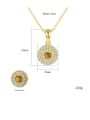 thumb 925 Sterling Silver With Cubic Zirconia  Personality Round Necklaces 4