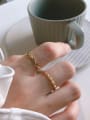 thumb 925 Sterling Silver With Gold Plated Simplistic Irregular Midi Rings 1
