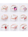 thumb Alloy With Rose Gold Plated Simplistic Geometric Free Size Rings 0