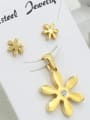thumb Fashionable Flower Shaped Two Pieces Jewelry Set 0