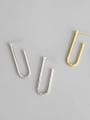 thumb Sterling Silver simple personality clip U ear studs earing 0