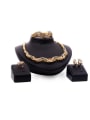 thumb 2018 Alloy Imitation-gold Plated Vintage style Rhinestones Four Pieces Jewelry Set 0