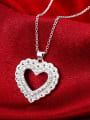 thumb Simple Hollow Heart-shaped Rhinestones Necklace 2