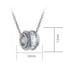 thumb 925 Sterling Silver With Cubic Zirconia Simplistic Cylinder Necklaces 2