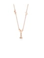 thumb Stainless Steel With Rose Gold Plated Simplistic Butterfly Necklaces 0