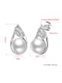 thumb Creative Artificial Pearl Feather Shaped Two Pieces Jewelry Set 1