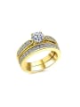 thumb Exquisite 18K Gold Plated Geometric Shaped Ring 0
