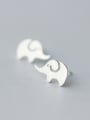 thumb S925 Silver Cute Baby Elephant Stud cuff earring 0
