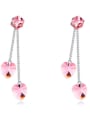 thumb Fashion Heart Cubic austrian Crystals Alloy Drop Earrings 3