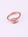 thumb Punk Skull Rhinestones Titanium Ring 0